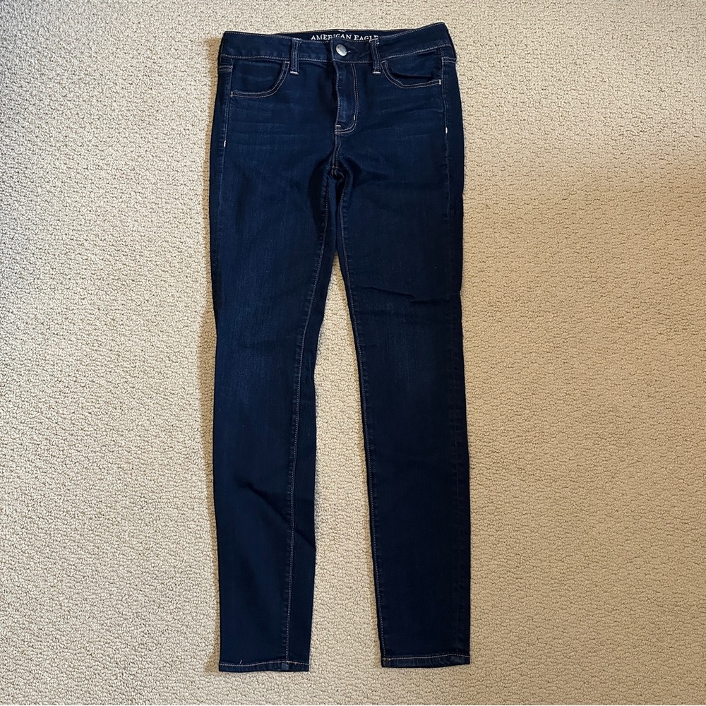 American Eagle Outfitters Super Stretch Navy Skinny Jeans
